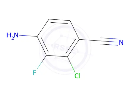 Chemical structure of 4-Amino-2-chloro-3-fluorobenzonitrile