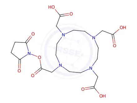 Chemical structure of DOTA-NHS-ester Hexafluorophosphate TFA Salt