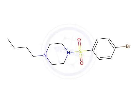 Chemical structure of 1-((4-Bromophenyl)sulfonyl)-4-butylpiperazine