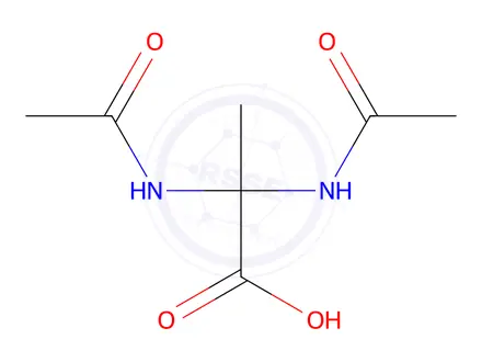 Chemical structure of 2,2-Diacetamido-propionic Acid