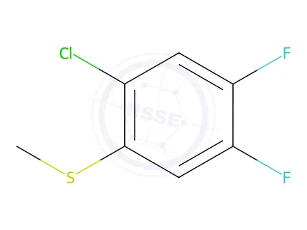 Chemical structure of Benzene, 1-chloro-4,5-difluoro-2-(methylthio)-