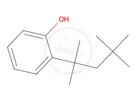 Chemical structure of Octylphenol (mixed isomers)
