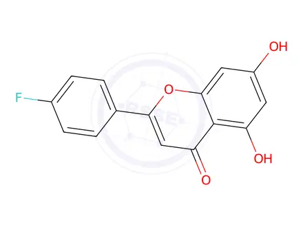 Chemical structure of 2-(4-Fluorophenyl)-5,7-dihydroxy-4H-chromen-4-one