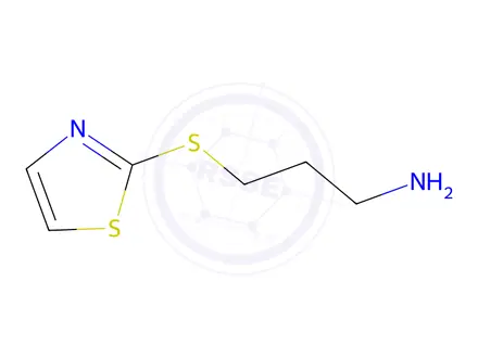 Chemical structure of 2-[(3-aminopropyl)sulfanyl]-1,3-thiazole