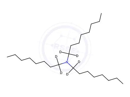 Chemical structure of Tri(n-octyl-1,1-d2)amine