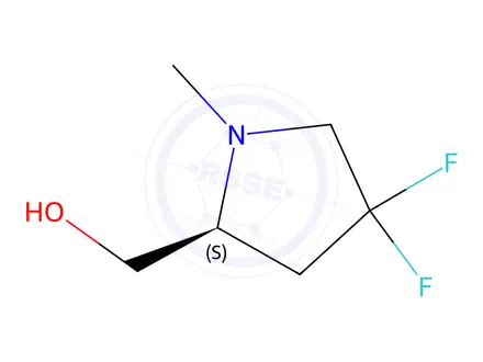 Chemical structure of [(2S)-4,4-Difluoro-1-methylpyrrolidin-2-yl]methanol