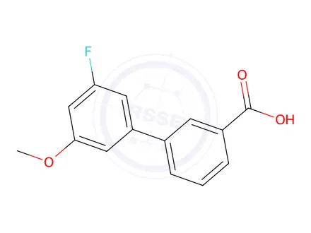 Chemical structure of 3'-Fluoro-5'-methoxybiphenyl-3-carboxylic acid