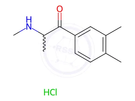 Chemical structure of rac-3,4-Dimethyl Methcathinone Hydrochloride