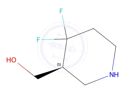 Chemical structure of (S)-(4,4-Difluoropiperidin-3-yl)methanol
