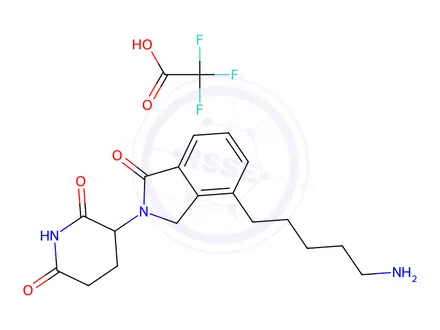 Chemical structure of Lenalidomide-C5-NH2 (TFA)