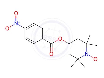 Chemical structure of 4-(4-NITROBENZOYLOXY)-2,2,6,6-TETRAMETHYL-1-PIPERIDINYLOXY