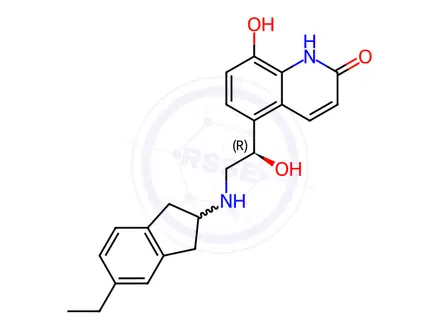 Chemical structure of Indacaterol Mono Ethyl Impurity