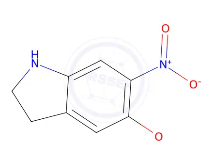 Chemical structure of 5-methoxy-6-nitro-2,3-dihydro-1H-indole