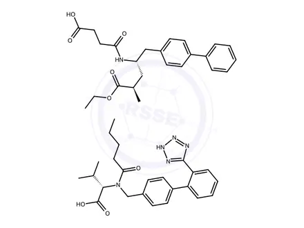 Chemical structure of Sacubitril mixture with Valsartan