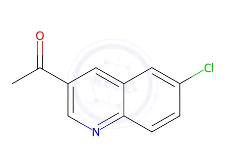 Chemical structure of Ethanone, 1-(6-chloro-3-quinolinyl)-