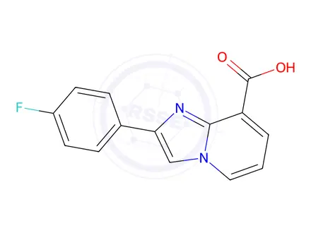 Chemical structure of 2-(4-FLUOROPHENYL)IMIDAZO[1,2-A]PYRIDINE-8-CARBOXYLIC ACID