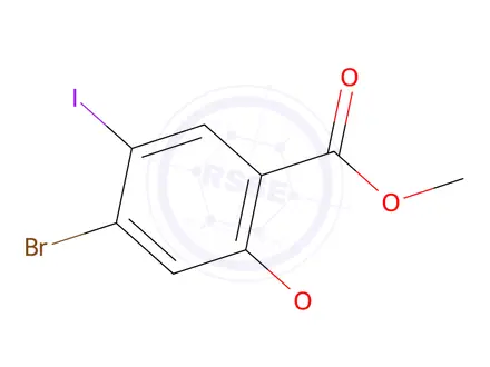 Chemical structure of Methyl 4-bromo-5-iodo-2-methoxybenzoate