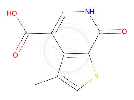 Chemical structure of 7-hydroxy-3-methyl-thieno[2,3-c]pyridine-4-carboxylic acid