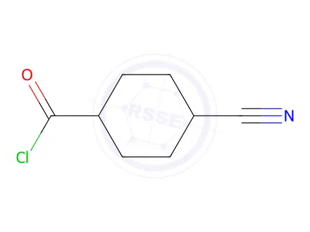 Chemical structure of Cyclohexanecarbonyl chloride, 4-cyano-(9CI)