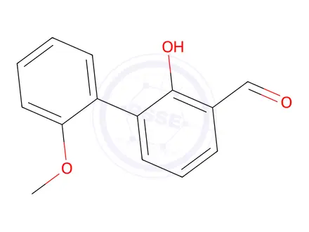 Chemical structure of 2-Hydroxy-2'-methoxy-[1,1'-biphenyl]-3-carbaldehyde