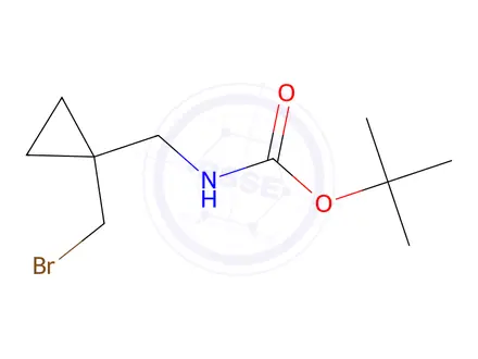 Chemical structure of (1-Bromomethyl-cyclopropylmethyl)-carbamic acid tert-butyl ester