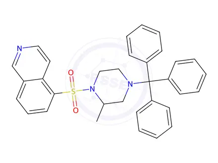 Chemical structure of 1-(5-Isoquinolinesulfonyl)-2-methyl-4-trityl-piperazine