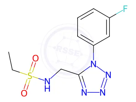 Chemical structure of N-((1-(3-Fluorophenyl)-1H-tetrazol-5-yl)methyl)ethanesulfonamide