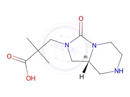 Chemical structure of (R)-2,2-dimethyl-3-(3-oxohexahydroimidazo[1,5-a]pyrazin-2(3H)-yl)propanoic acid
