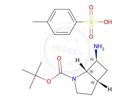 Chemical structure of rel-(1S,5S,7S)-2-Boc-7-amino-2-azabicyclo[3.2.0]heptane tosylate