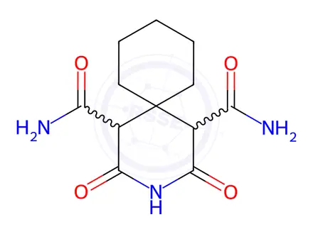 Chemical structure of 2,4-Dioxo-3-azaspiro[5.5]undecane-1,5-dicarboxamide