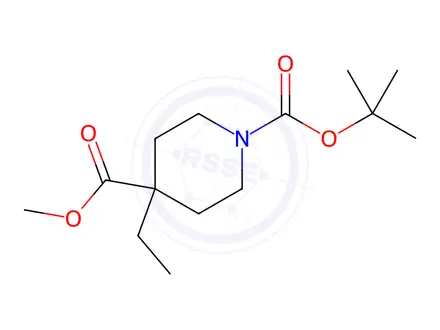 Chemical structure of 1-tert-Butyl 4-methyl 4-ethylpiperidine-1,4-dicarboxylate