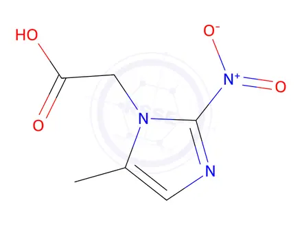 Chemical structure of 2-(5-Methyl-2-nitro-1H-imidazol-1-yl)acetic acid
