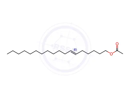 Chemical structure of 6-Octadecen-1-ol, acetate, (E)-(9CI)