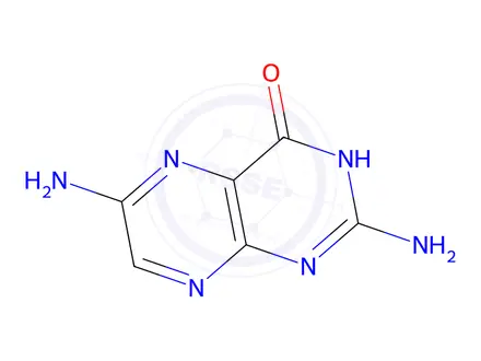 Chemical structure of 2,6-Diaminopteridin-4(1H)-one