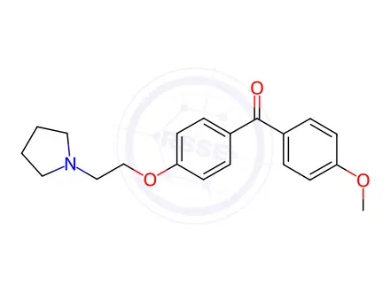 Chemical structure of (4-Methoxyphenyl)[4-[2-(1-pyrrolidinyl)ethoxy]phenyl]methanone