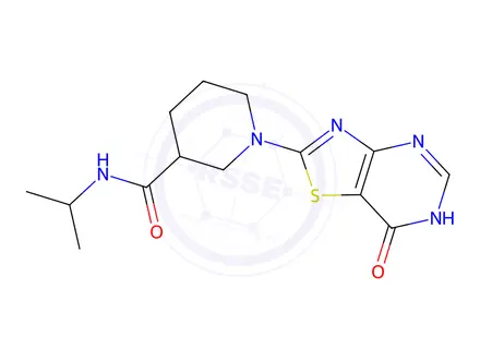 Chemical structure of N-Isopropyl-1-(7-oxo-6,7-dihydrothiazolo[4,5-d]pyrimidin-2-yl)piperidine-3-carboxamide