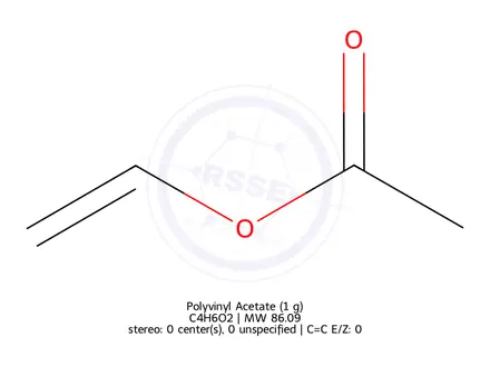 Chemical structure of Vinyl acetate in acetonitrile