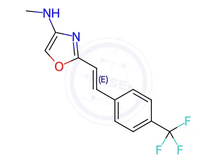 Chemical structure of N-Methyl-2-(4-(trifluoromethyl)styryl)oxazol-4-amine