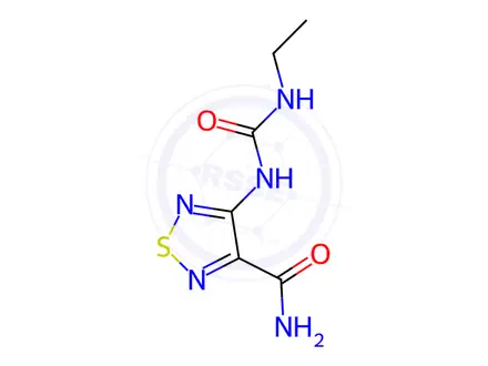 Chemical structure of 4-(3-Ethylureido)-1,2,5-thiadiazole-3-carboxamide