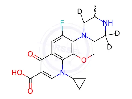 Chemical structure of Gatifloxacin-d4