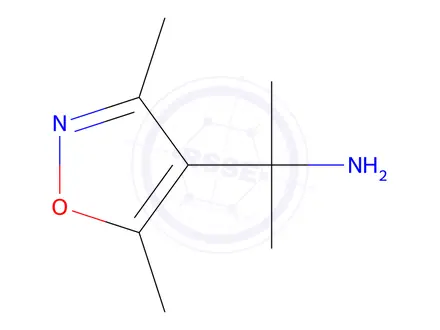 Chemical structure of 2-(dimethyl-1,2-oxazol-4-yl)propan-2-amine