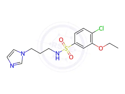 Chemical structure of N-(3-(1H-Imidazol-1-yl)propyl)-4-chloro-3-ethoxybenzenesulfonamide