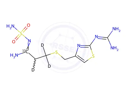 Chemical structure of Famotidine-13C-d3