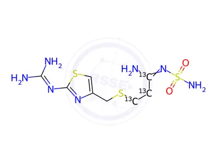 Chemical structure of Famotidine-13C3
