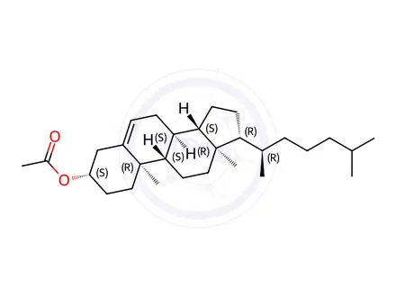 Chemical structure of cholesteryl acetate