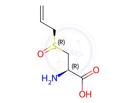Chemical structure of (S)-3-(Allylsulphinyl)-L-alanine