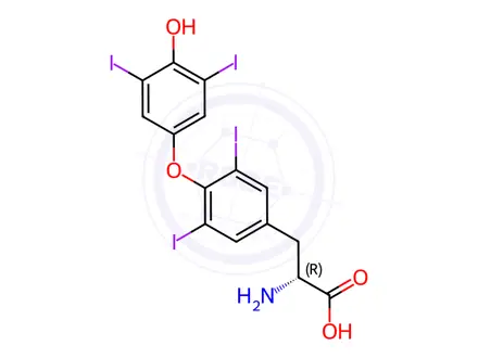 Chemical structure of D-Thyroxine