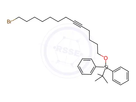 Chemical structure of Silane, [(13-bromo-5-tridecynyl)oxy](1,1-dimethylethyl)diphenyl-(9CI)