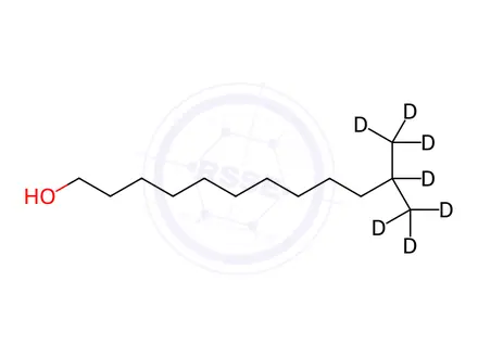 Chemical structure of 11-Methyldodecanol-d7