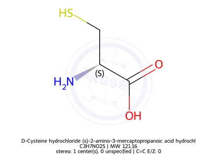 Chemical structure of D-Cysteine